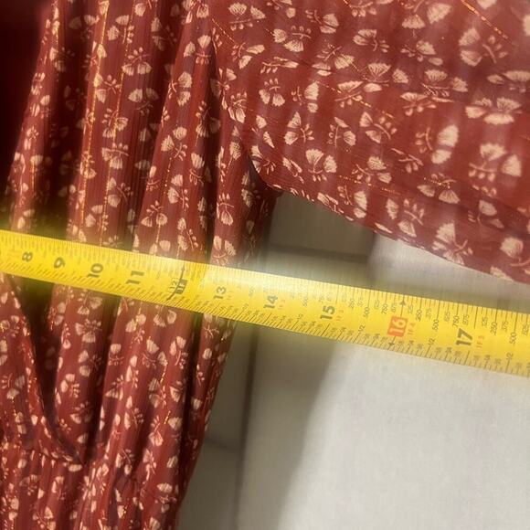 J.CREW POINT SUR FAUX WRAP DRESS IN SPARKLE FLORAL CHAMPAGNE SIZE 2 - Picture 6 of 9